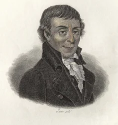 Portrét abbého Gaultiera (1746-1818), profesora a metodika francouzského všeobecného vzdělávání. V ""Portréty užitečných mužů""