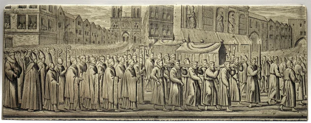 Procesí lovu Sainte Genevieve - Leonard Gaultier (1561-1641).