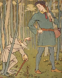 Potkali jsme malého staříka. Ilustrace ze Zlaté husy