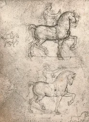 Studie k pomníku Sforza, c1482-c1499 1883