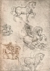Studie k pomníku Sforza, c1482-c1499 1883