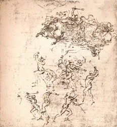 Studie ke karikatuře bitvy u Anghiari, c1472-c1505 1883