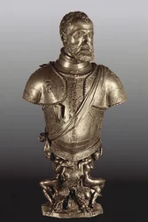 Portrétní busta císaře Svaté říše římské Karla V. (1500-58) (bronz)