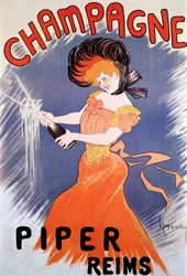 Reklamní plakát pro Piper Champagne, 20. století