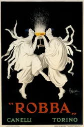 Reklamní plakát Spumante Robba Canelli, Turín, Itálie, 1921