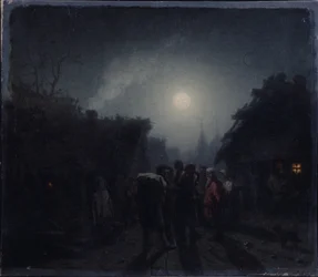 Před hospodou. Noční scéna, 1860-1870