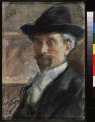 Autoportrét. Dílo Leonida Osipoviče Pasternaka (1862-1945), pastel na papíře