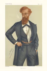 James Ludovic Lindsay (Lord Lindsay) MP - portrét stojící