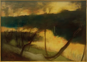 Říční krajina - večerní nálada