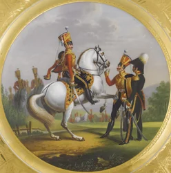 Vrchní důstojník a poddůstojník Husarského pluku plavčíků, 1829