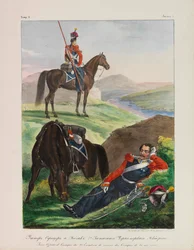 Důstojník v uniformě černomořské kozácké eskadrony ruské císařské armády, 1837-1839