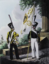 Porte-epee-Praporshchik a Hornist of the Garrison Battalion, 1829