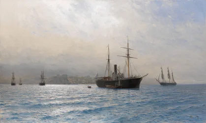 Ruská loď u vstupu do Bosporského průlivu, po rusko-turecké válce v roce 18771878