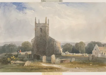 Chaldon Church: malba akvarelem a [c 1830-1840]