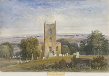 Endon Church: malba akvarelem a [c 1830-1840] (malba)