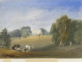 Greenway Bank - Hall: malba akvarelem a [c 1840]