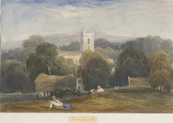 Sheen Church: malba akvarelem a [c 1830-1840]