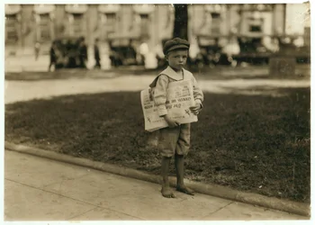 7letý novinář Ferris v Mobile, Alabama, 1914