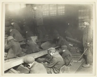 Pohled na dělníky v Ewen Breaker of Pennsylvania Coal Company