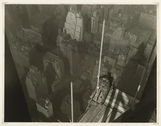 Vztyčování stožáru, Empire State Building, 1931