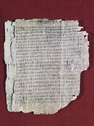 Papyrus 66 neboli Bodmer II, kolem roku 200, téměř úplný kodex Janova evangelia v řečtině, Bodmerova knihovna, Ženeva, Švýcarsko