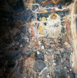 Fresky na stropě kláštera Agios Georgios, Diavaide, Kréta, Řecko (foto)