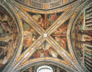 Italy, Lombardy Region, Milan, Chapel of Santa Corona vault in church of Santa Maria delle Grazie