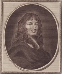 Portrét anglického politika Sira Williama Templea (1628-1699), mědirytina od Johna Goldara (1729-1795) z malby P Lely