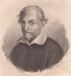 Portrét italského spisovatele a básníka Alessandra Tassoniho (1565-1635) mědirytina S Maffeis