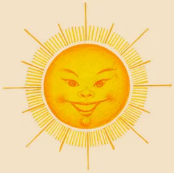 Usmívající se slunce, kreslení