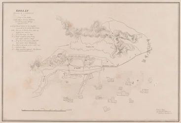 „Náčrt pevnosti Ghuznee. Pořízeno bouří 23. července 1839 (litho)