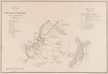 ?Náčrt pevnosti Ghuznee. Pořízeno Stormem 23. července 1839?