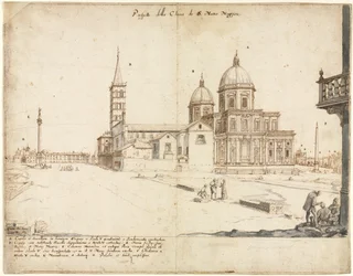 Osmnáct pohledů na Řím: Bazilika Santa Maria Maggiore, 1664.