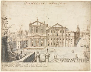 Osmnáct pohledů na Řím: Kostel Santa Maria in Vallicella, 1665.