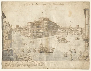 Osmnáct pohledů na Řím: Piazza Barberini (recto)