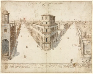 Osmnáct pohledů na Řím: Quattro Fontane s výhledem na Santa Maria Maggiore
