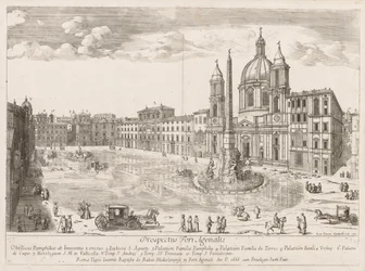 Piazza Navona z "Pohledu na dominanty města Říma"