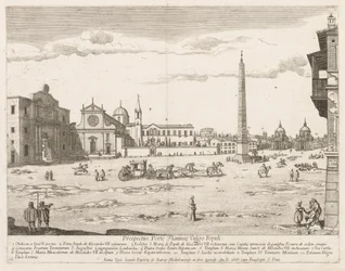 Piazza del Popolo z "Výhledu na dominanty města Říma"