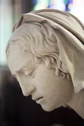 Pohřeb a mdloby Panny, detail: hlava Salome