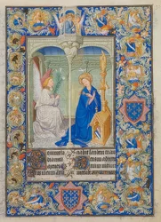 Hodinky vévody z Berry. Zvěstování. 1405-08/09