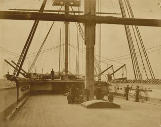 Paluba lodi HMS "Impregnable", 1852-1854 (foto)