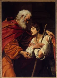 Návrat marnotratného syna. Obraz Leonella Spady (1576-1622)