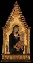 Madona s dítětem se svatými a anděly, ca. 1350.