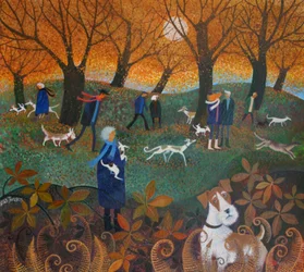 Hide and Seek, 2015, (akrylové inkousty na papíře)