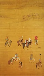 Kublajchán (1214-94) na lovu, dynastie Jüan