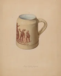 Kameninový hrnek na pivo, 1939.