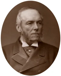 Vpravo Honza George Osborne Morgan, QC, MP, soudce generální advokát, 1883.