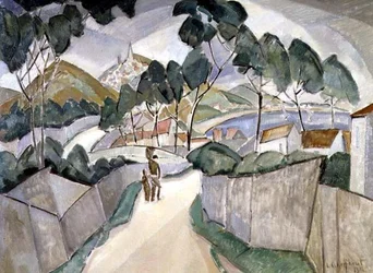 Krajina poblíž Villeneuve-les-Avignon