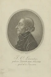 Portrét básníka a fyziognoma Johanna Kaspara Lavatera 1741-1801, c. 1810.
