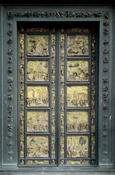 Brána ráje, kterou realizoval Ghiberti Lorenzo (1378-1443)